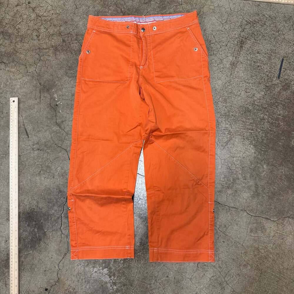 Nike Capris Size M Orange Cotton Pants